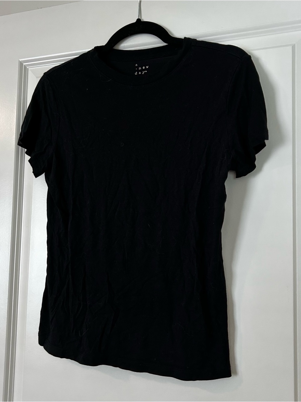 Classic Black Crewneck Tee Modal Cotton blend